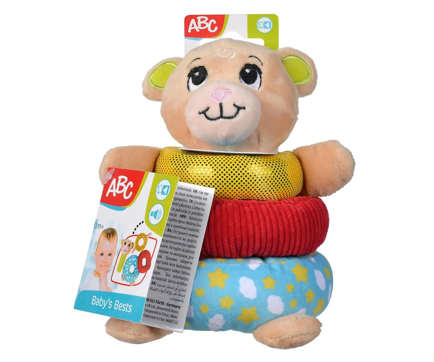 Anneau d'empilage ABC Teddy en peluche