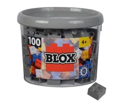 Blox - 100 briques de 4 pièces grises - compatibles avec les briques de jeu connues