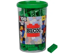 Blox - 100 briques de 8 pièces vertes - compatibles avec les briques de jeu connues
