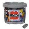 Blox - 40 briques de 8 pièces grises - compatibles avec les briques de jeu connues