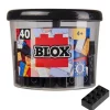 Blox - 40 briques de 8 pièces noires - compatibles avec les briques de jeu connues