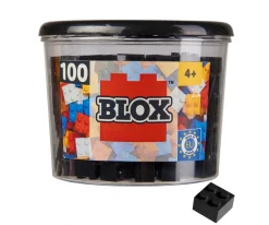 Blox - 100 briques de 4 pièces noires - compatibles avec les briques de jeu connues