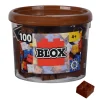 Blox - 100 briques de 4 pièces marron - compatibles avec les briques de jeu connues