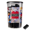 Blox - 100 briques de 8 pièces noires - compatibles avec les briques de jeu connues