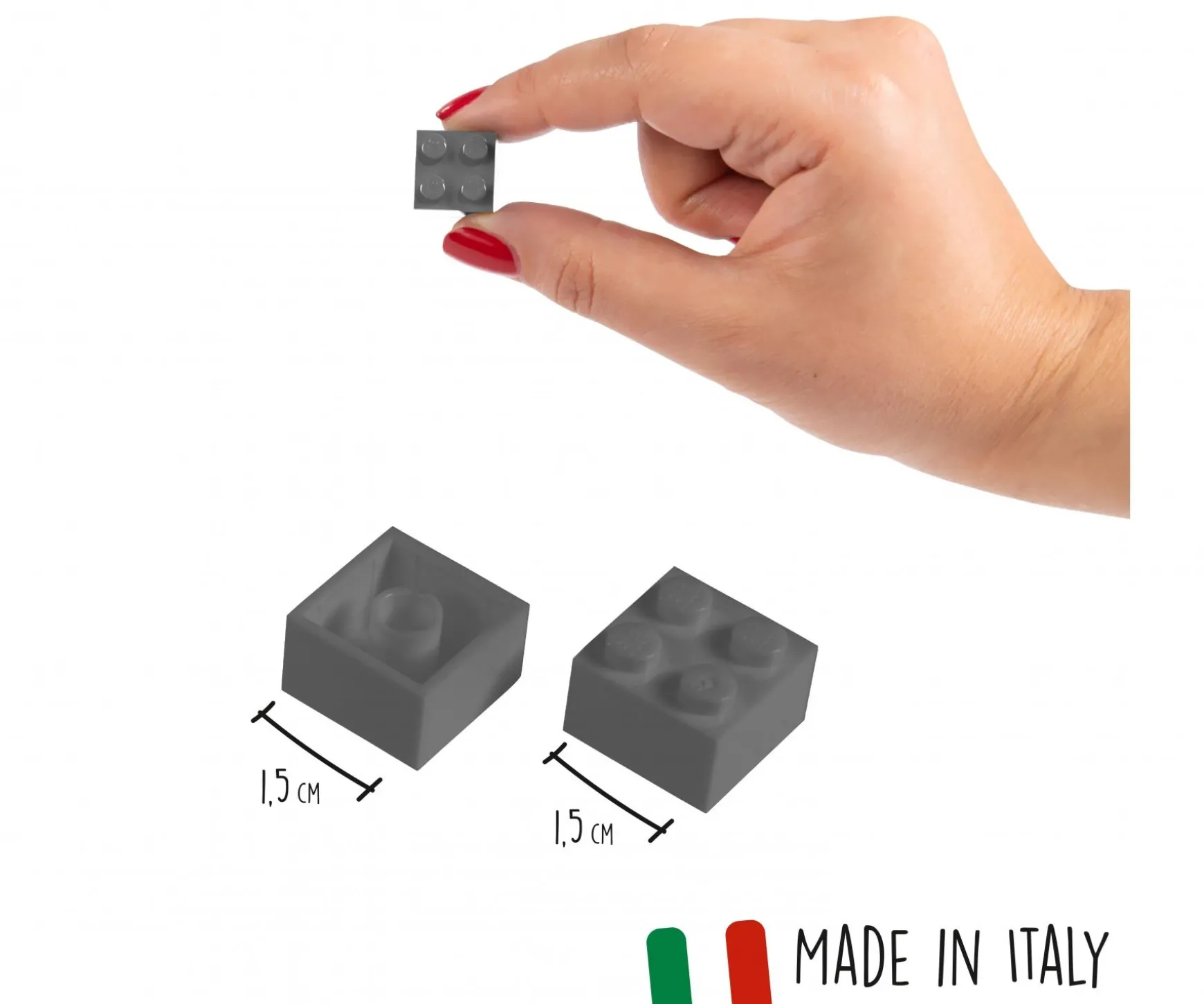 Blox - 100 briques de 4 pièces grises - compatibles avec les briques de jeu connues