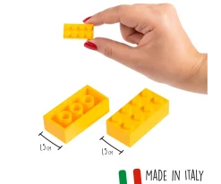 Blox - 100 briques de 8 pièces jaunes - compatibles avec les briques de jeu connues