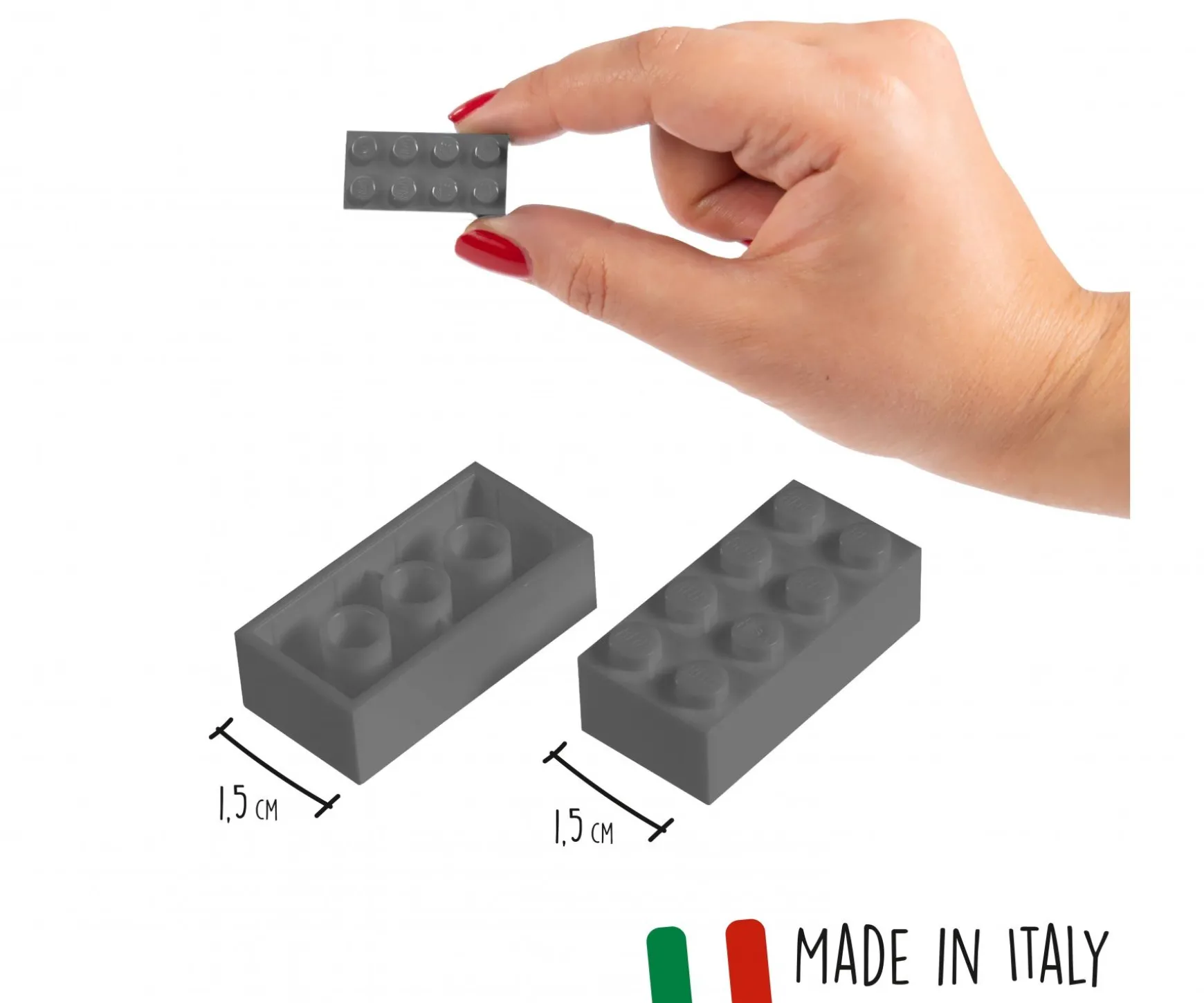 Blox - 500 briques de 8 pièces grises - compatibles avec les briques de jeu connues