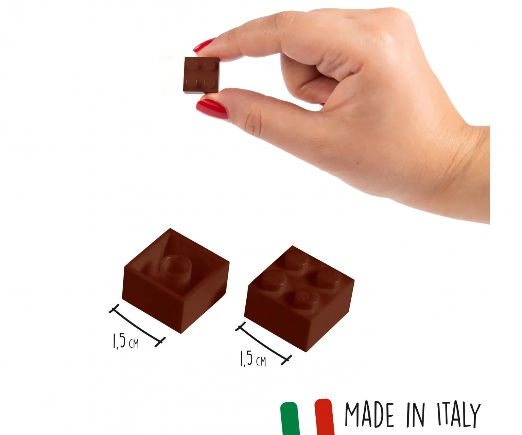 Blox - 100 briques de 4 pièces marron - compatibles avec les briques de jeu connues