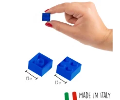 Blox - 100 briques de 4 pièces bleues - compatibles avec les briques de jeu connues