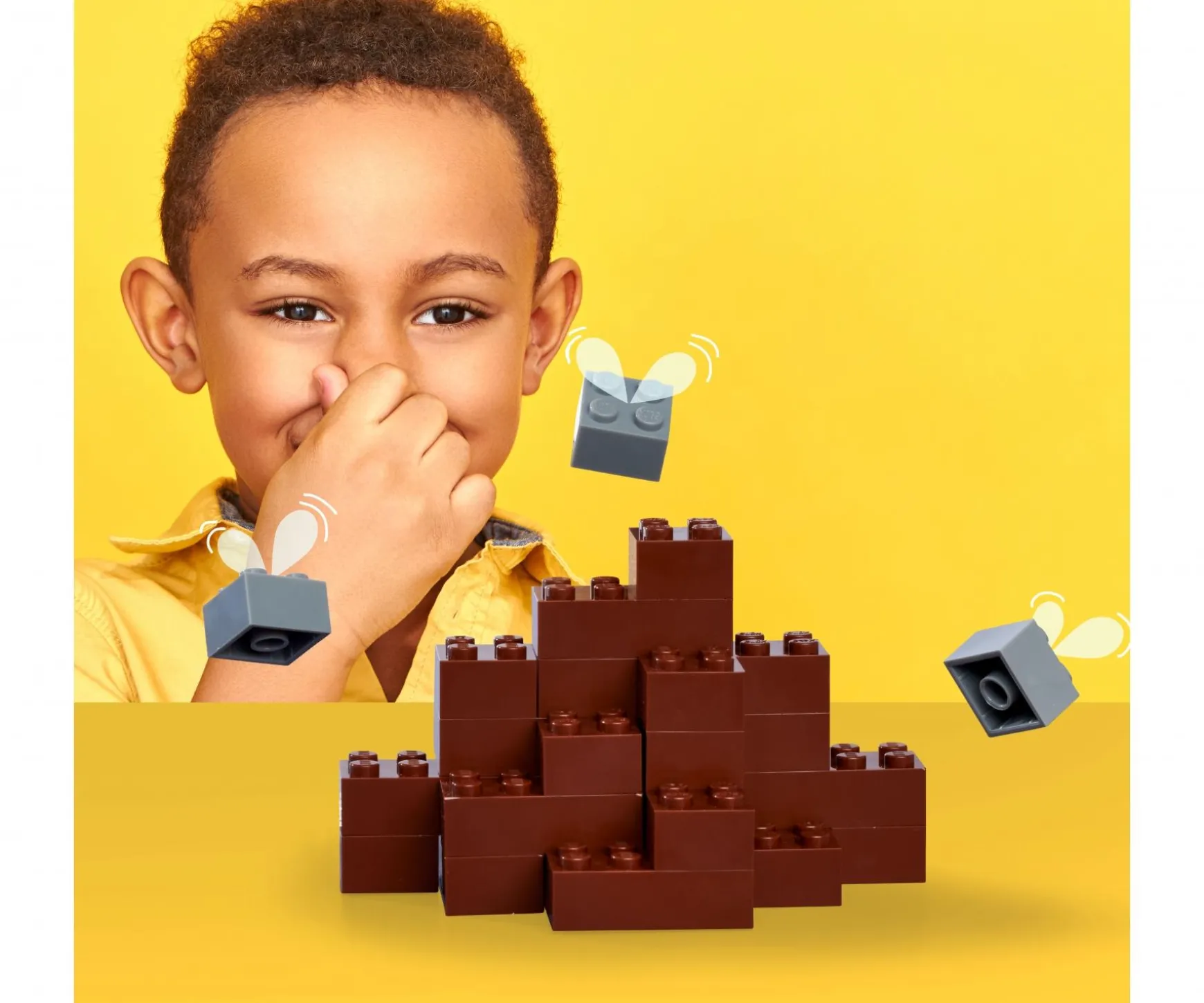 Blox - 100 briques de 4 pièces marron - compatibles avec les briques de jeu connues
