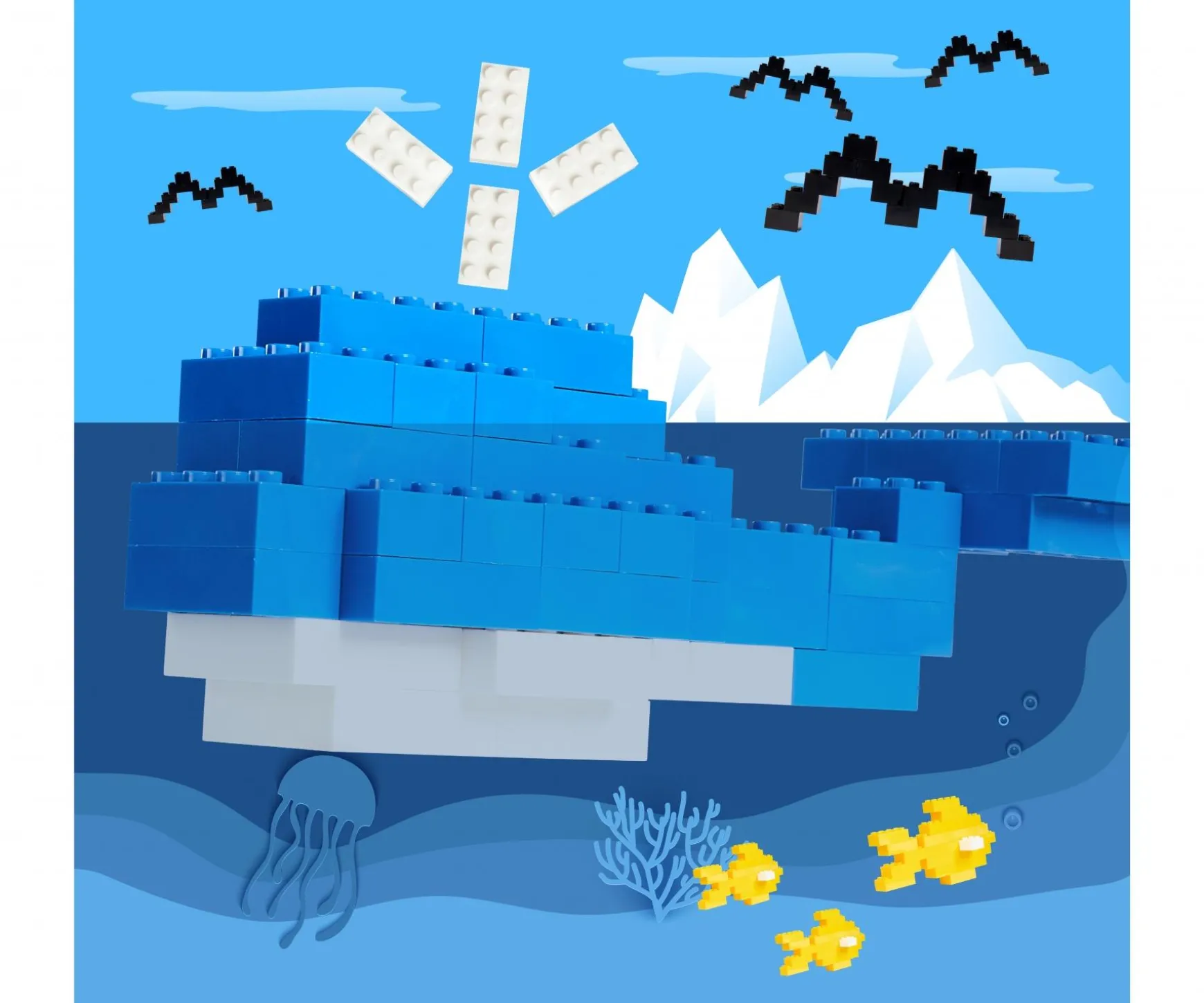 Blox - 100 briques de 8 pièces noires - compatibles avec les briques de jeu connues