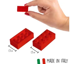 Blox 500 red 8 pin Bricks loose