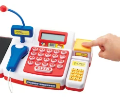 Caisse de supermarché avec scanner