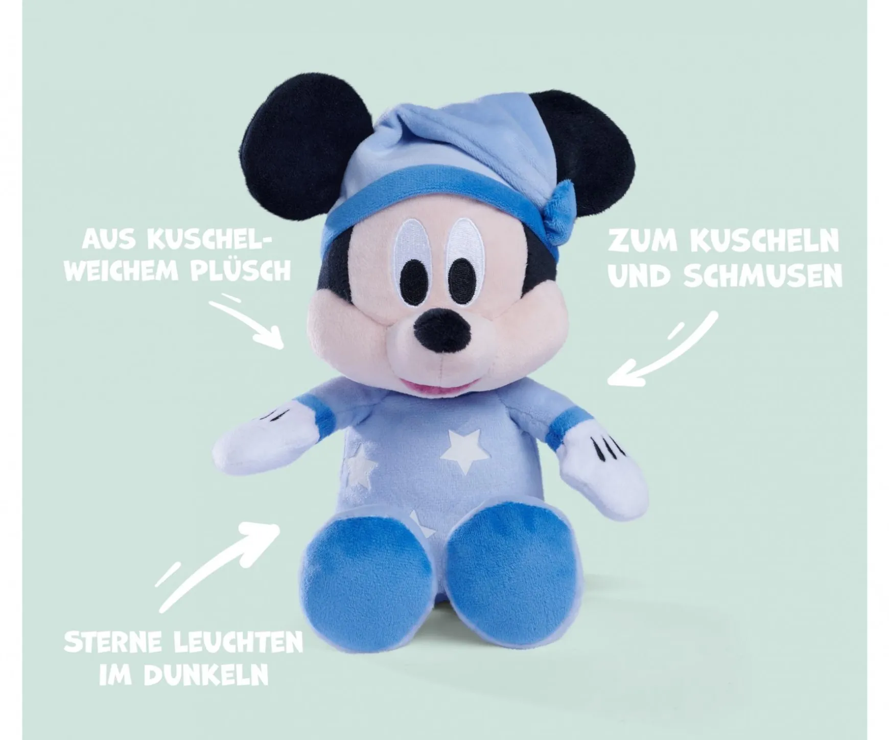 Disney Bonne nuit Mickey GID en peluche