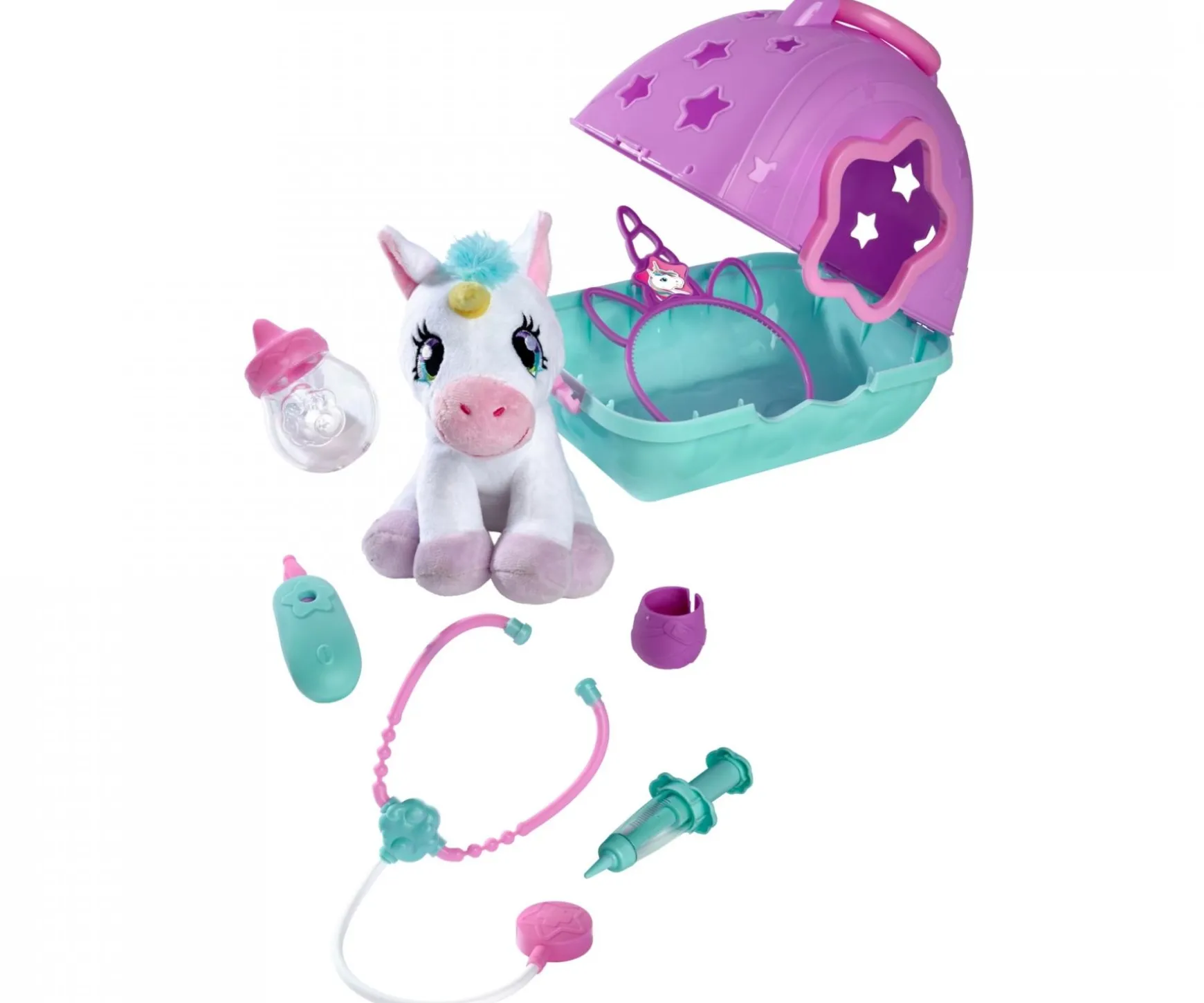 Mallette de médecin avec licorne en peluche