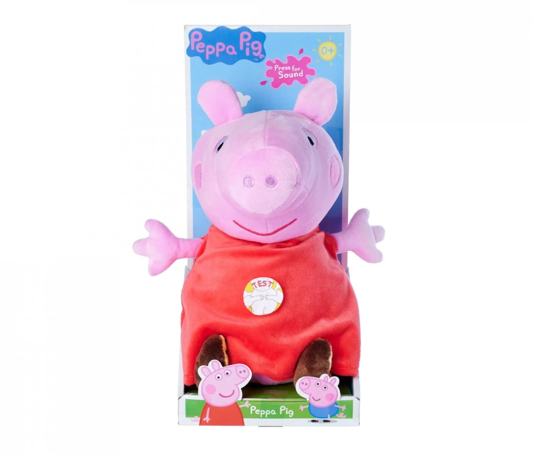 Peppa Pig Peluche Peppa a/son, 22cm