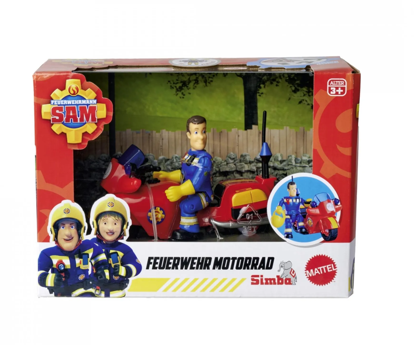 Sam Fire Rescue Motorbike + Figurine