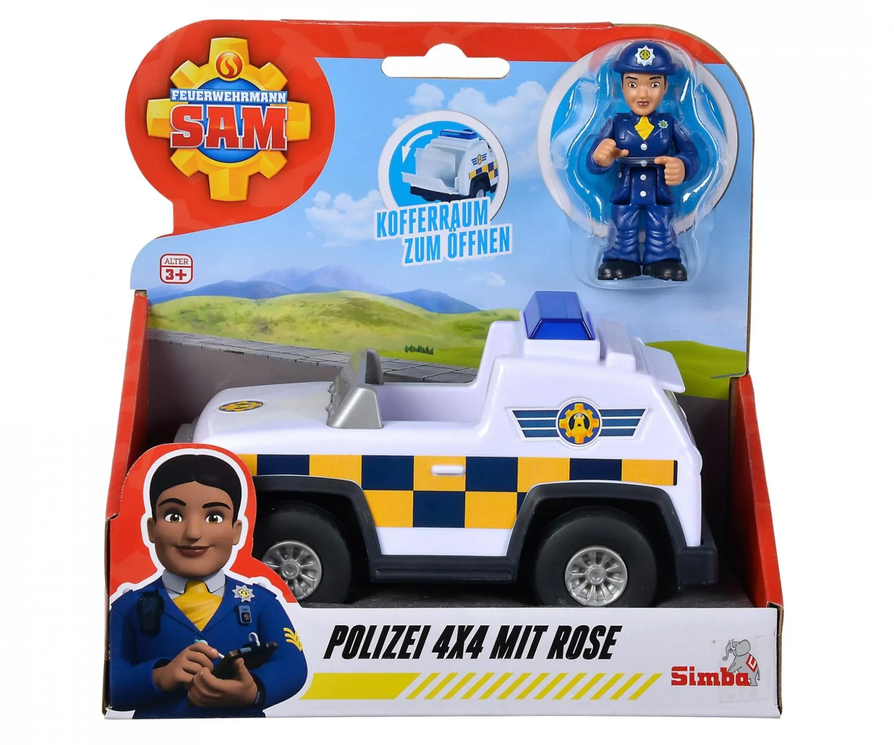 Sam Junior Police 4x4 avec figurine Rose