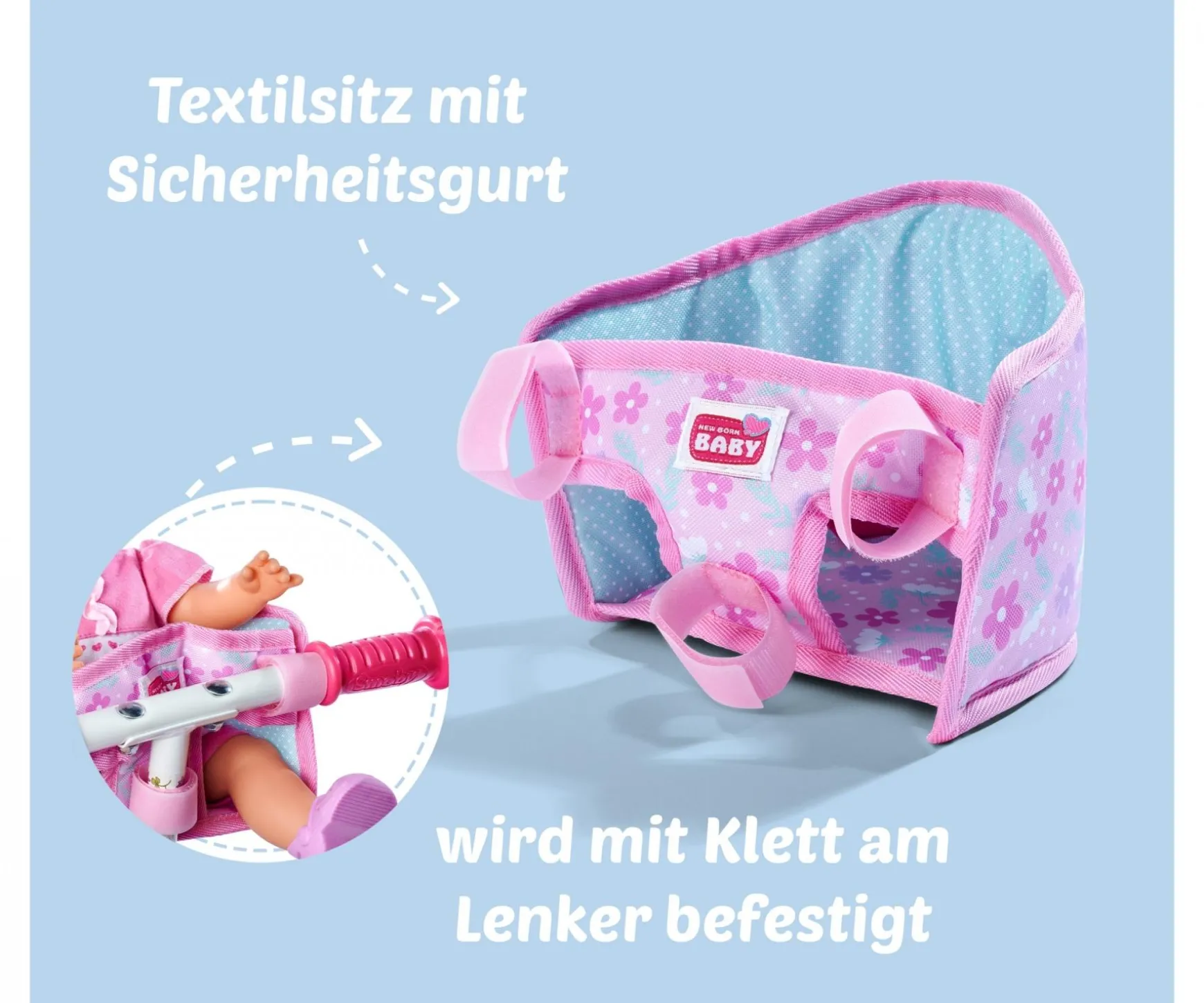 Siège vélo New Born Baby avec ceinture